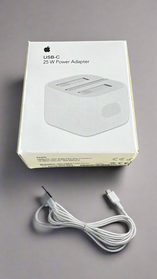 Genuine Apple 25W USB-C Power Adapter - Fast Charger for iPhone, iPad