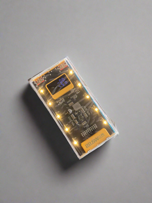Transparent 22.5W PD Fast Charging Power Bank with Digital Display