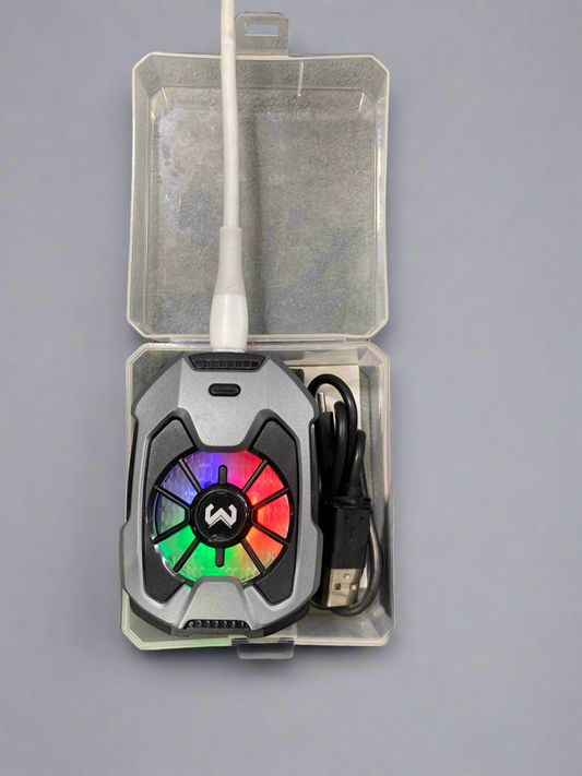 Pro Gamer's RGB Mobile Cooling Fan - Overheat Protection